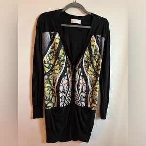 Peter Pilotto SILK Black Top with Abstract Pattern - 4